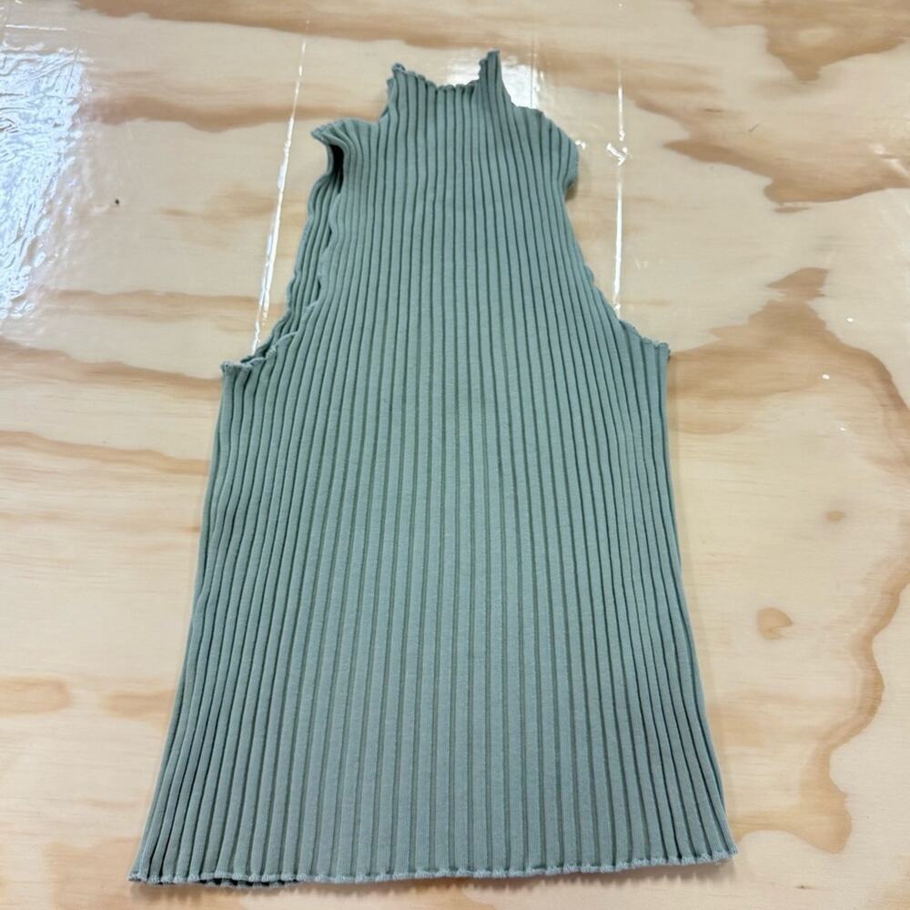 John‎ Elliott Women's  Ribbed Knit Mock Neck Top in Soft Green Stretch Small